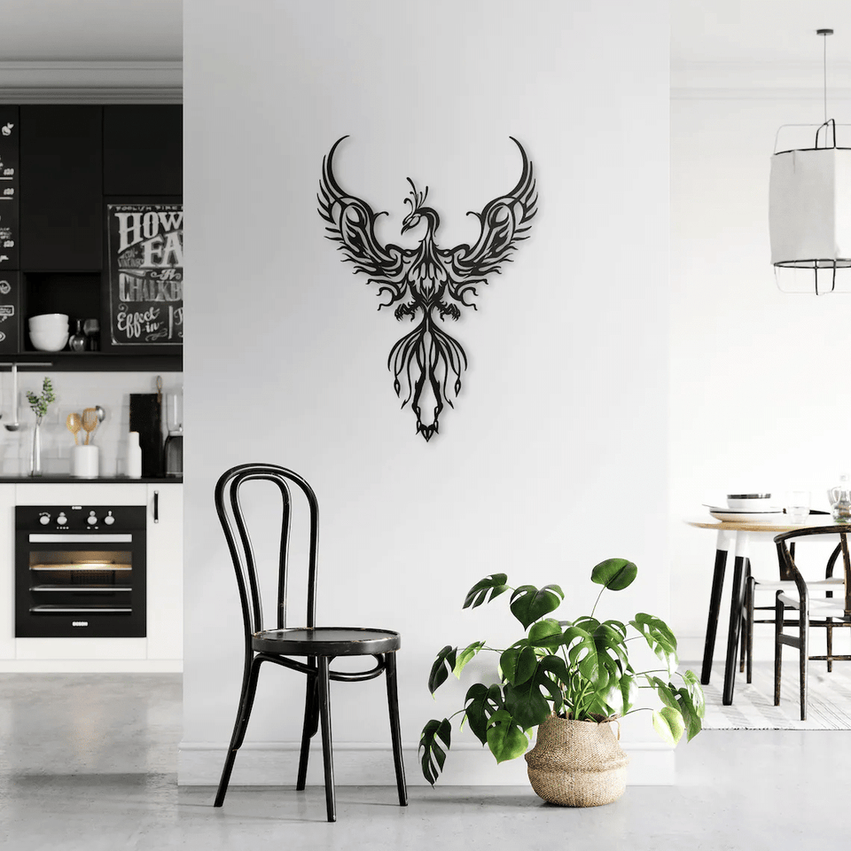 Beautiful Phoenix Wall Decor - Cut Metal Sign