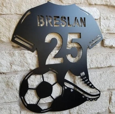 Football Soccer pride uniform - Cut Metal Sign