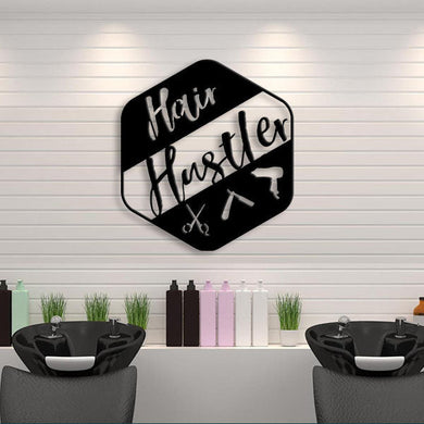 Hair Salon Metal Wall Art Hair Hustle