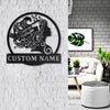 Beauty Salon Hair Monogram - Personalized Metal House Sign