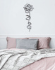 Rose Face Line Art - Metal House Sign