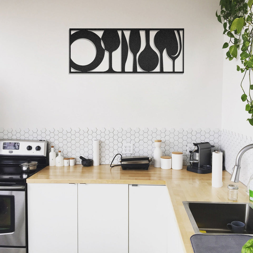 Silverware For Kitchen Lover - Decor Wall Art - Cut Metal Sign