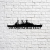 Uss Springfield Clg7 Navy Ship Metal Sign Uss Springfield Yard Sign Metal Stakes Small Love Signs For Home Decor