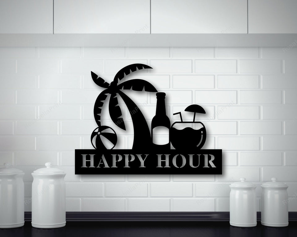 Personalized Beach Theme Signs Personalized Beach Custom Metal Signs Personalized Shapely Bar Signs For Home