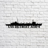 Uss Detroit Aoe4 Navy Ship Metal Sign Uss Detroit Patio Signs Cute Garage Signs For Men Funny