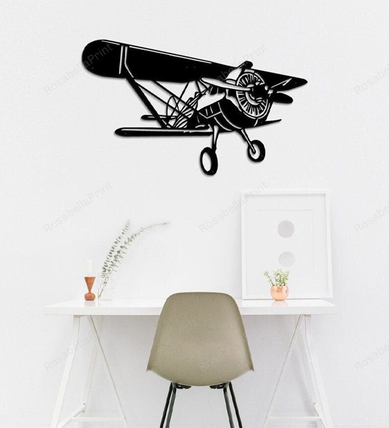 Old Fighter Jet Metal Wall Art,fighter Jet Metal Home Decor,old Plane Teenroom Decor,black Metal Airplane Teen Room And Metal Art, Metal Laser Cut Metal Sign Old Fighter Bathroom Signs Wall Decor Kawaii Custom Signs For Business