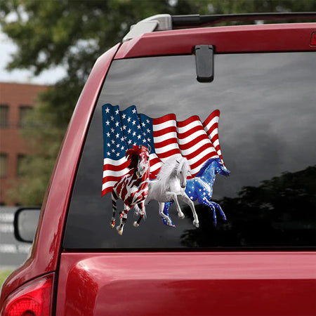 [da0704-snf-tnt]-horse-crack-car-sticker-riding-lover