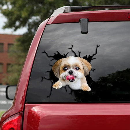 [th0004-snf-tpa]-shih-tzu-crack-sticker-dogs-lover