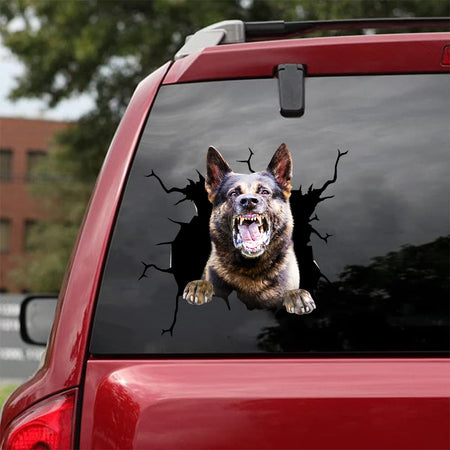 Angry German Shepherd Stickers Crack Sticker Kawaii Corny Jokes Custom Wall Decal Birthday Gift Ideas