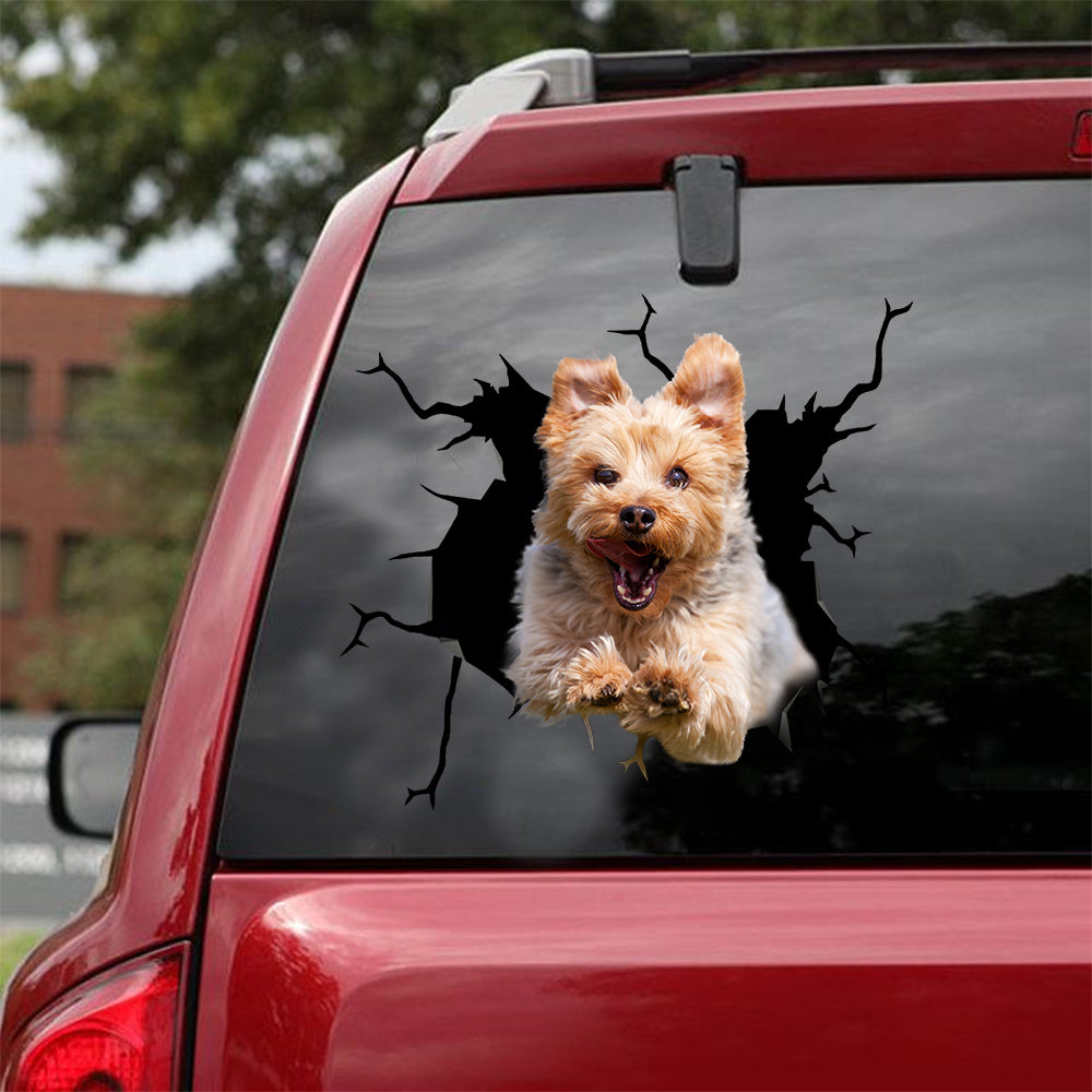 [sk1474-snf-lad]-yorkshire-crack-sticker-dogs-lover