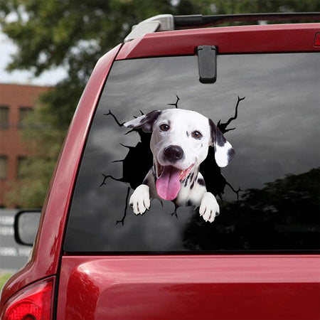 [ld0458-snf-lad]-dalmatian-crack-car-sticker-dogs-lover