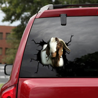 [sk1519-snf-tpa]-boer-goat-crack-sticker-cattle-lover
