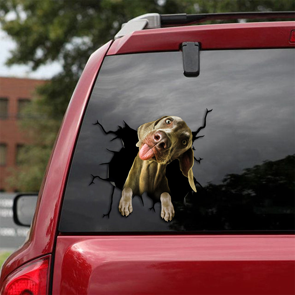 [th0176-snf-tpa]-weimaraner-sticker-crack-car-sticker-dogs-lover
