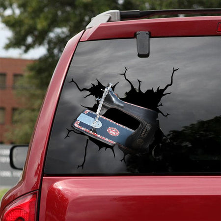 [ld0319-snf-tpa]-sewing-machine-crack-car-sticker
