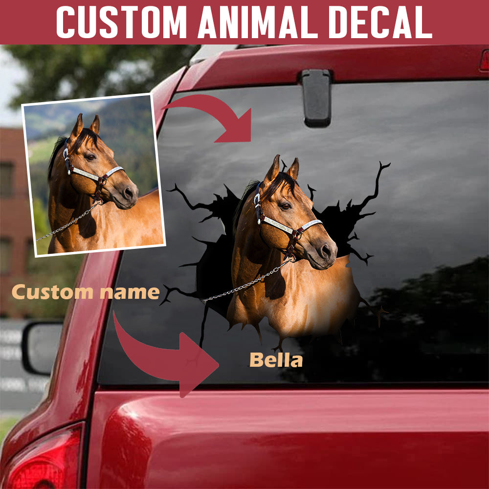 Personalized Horses Crack Sticker Custom Decal Stickers Best Christmas Gifts For Mom