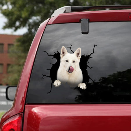 German Shepherd Crack Sticker Box The Cutest Waterproof Labels For Bottles Best Friend Christmas Gifts