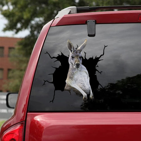 [da1024-snf-tnt]-kangaroo-crack-car-sticker-animals-lover