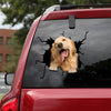 [sk1508-snf-lad]-golden-retriever-crack-car-sticker-dogs-lover