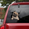 [da0280-snf-tnt]-pug-crack-car-sticker-dogs-lover