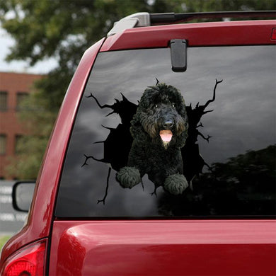[ld0379-snf-lad]-goldendoodle-crack-car-sticker-dogs-lover
