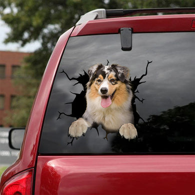 [ld0348-snf-lad]-australian-shepherd-crack-car-sticker-dogs-lover