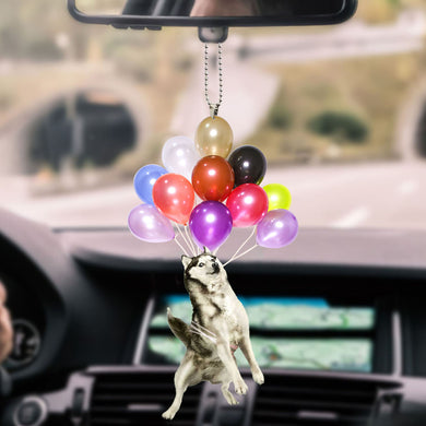 husky-ornament-decorate-car