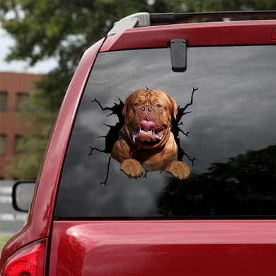 [ld1140-snf-lad]-dogues-de-bordeaux-crack-car-sticker-dogs-lover