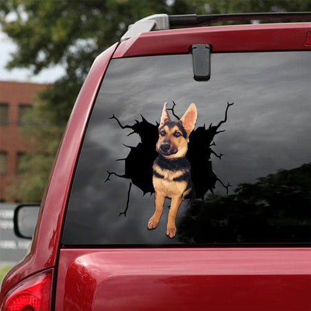 [ld1183-snf-lad]-german-shepherd-crack-car-sticker-dogs-lover
