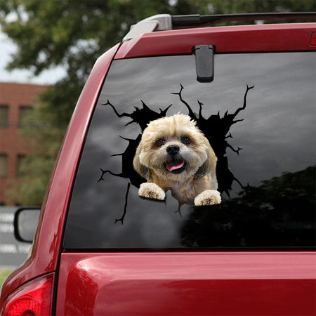 Shih Tzu Crack Sticker Custom Corny Jokes Anime Car Decals Anniversary Gifts For Boyfriend