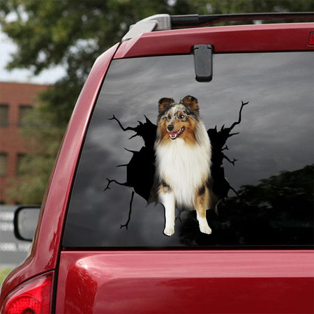 [ld0450-snf-lad]-shetland-sheepdog-crack-car-sticker-dogs-lover
