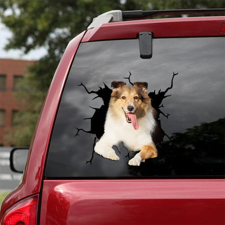 [ld0452-snf-lad]-shetland-sheepdog-crack-car-sticker-dogs-lover