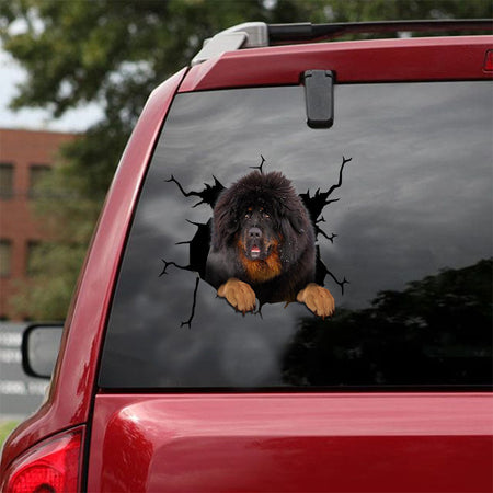 [ld1150-snf-lad]-tibetan-mastiff-crack-car-sticker-dogs-lover