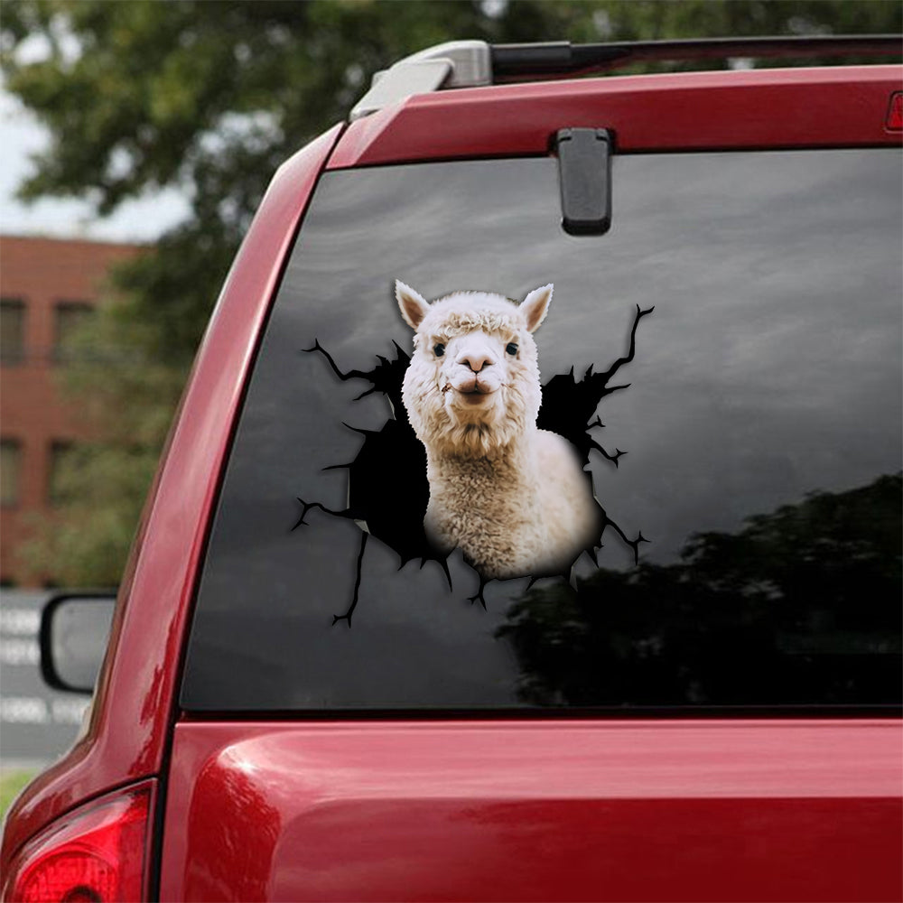 [th0313-snf-ptd]-alpaca-crack-car-sticker