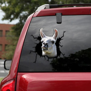 [th0314-snf-ptd]-alpaca-crack-car-sticker