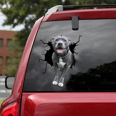 [ld1192-snf-lad]-staffordshire-bull-terrier-crack-car-sticker-dogs-lover