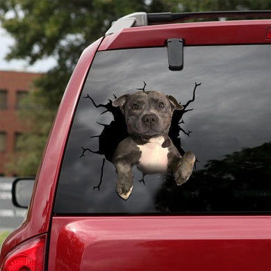 [ld1198-snf-lad]-staffordshire-bull-terrier-crack-car-sticker-dogs-lover