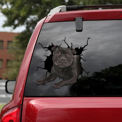 [ld1199-snf-lad]-staffordshire-bull-terrier-crack-car-sticker-dogs-lover