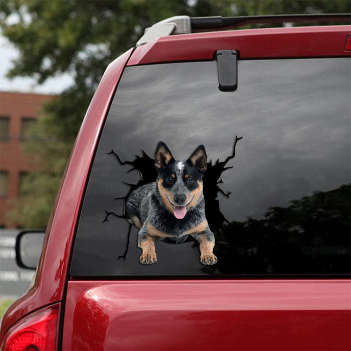 [sk1767-snf-tpa]-blue-heelers-crack-car-sticker-dogs-lover