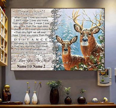 [da0792-snf-tnt]-couple-deer-poster-deers-lover