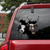 [sk0624-snf-lad]-cow-crack-car-sticker-animals-lover