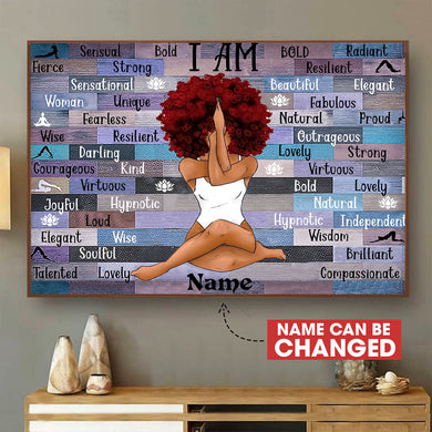 [ld0836-snf-lad]-yoga-queen-customized-poster