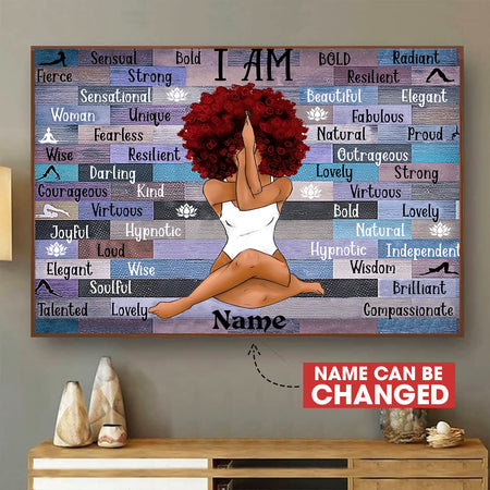 [ld0836-snf-lad]-yoga-queen-customized-poster