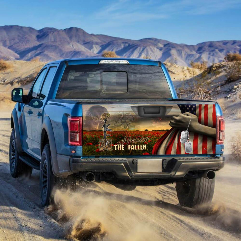 Honor The Falltruck Tailgate Decal Sticker Wrap Tailgate Wrap Decals For Trucks