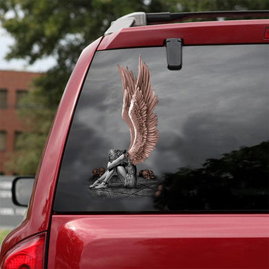 [ld1606-snf-lad]-angel's-crack-car-sticker-angels-lover