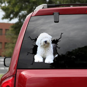 [sk1777-snf-tpa]-english-sheepdog-crack-car-sticker-dogs-lover