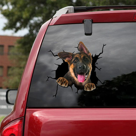 German Shepherd Crack Decal Window Wiper Nice Decal Stickers Best Friend Gift Ideas
