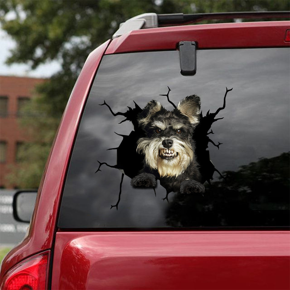 [sk1808-snf-lad]-miniature-schnauzer-crack-sticker-dogs-lover