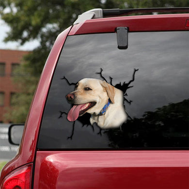 [sk1922-snf-tpa]-labrador-crack-car-sticker-dogs-lover
