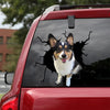 [sk1883-snf-lad]-corgi-crack-car-sticker-dogs-lover