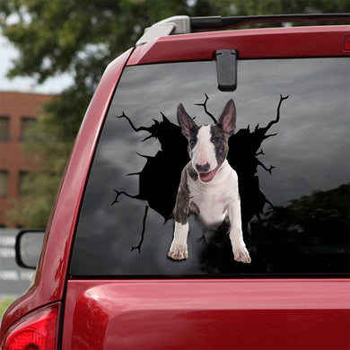 [sk1942-snf-lad]-bull-terrier-crack-car-sticker-dogs-lover